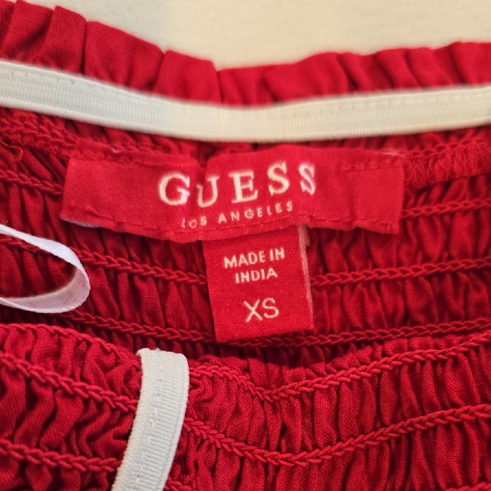 Guess Red Off-Shoulder Mini Dress - Picture 2 of 11